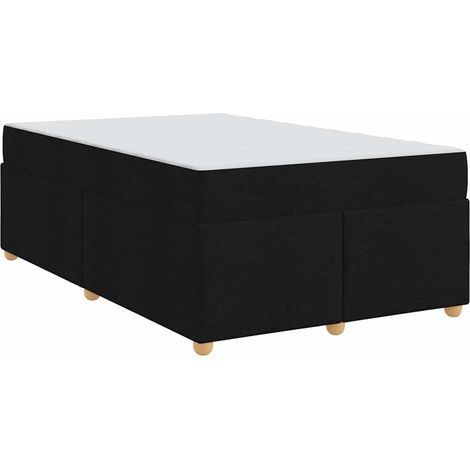 Lit double,Lit adulte,Cadre de lit avec matelas Noir 120 x 190 cm tissu CFW7911708 (1/5)