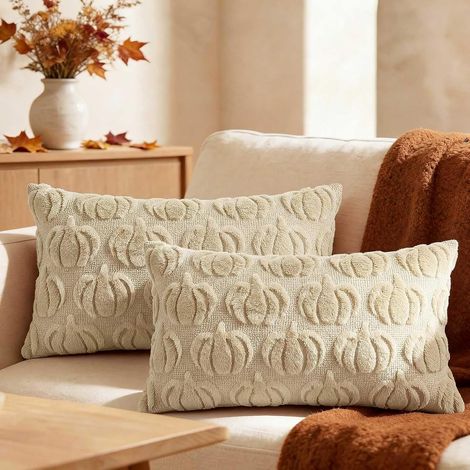 CCYKXALot de 2 Housses de Coussin 30x50 Automne,Décoration d'automne Citrouille Taies d'oreiller pour Ferme Thanksgiving Halloween Maison Canapé Lit Chambre (1/5)