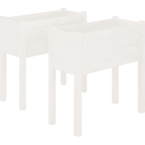 Jardineras 2 uds madera maciza de pino blanco 70x31x70 cm vidaXL