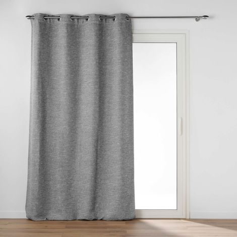 Rideau occultant 8 œillets 140x240 DUSKY Anthracite (1/4)