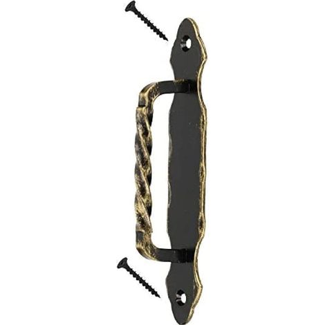 KOTARBAU Poignée de porte en fer forgé 190 mm Noir/doré (1/5)