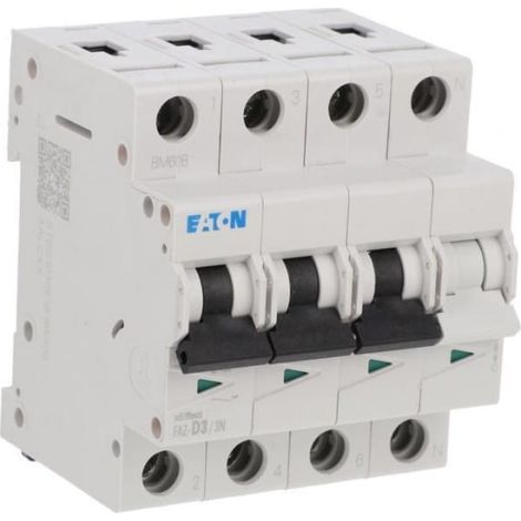 Interruttore magnetotermico 3P+N D 3A 15kA AC FAZ-D3/3N 278988