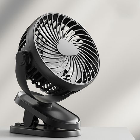 Ventilateur USB, mini ventilateur portable à pince avec 3 vitesses-AquaForge (1/5)
