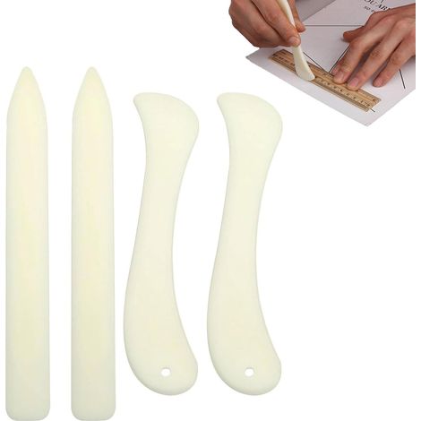 4-Piece Bone Folder for Paper, Bone Folder for Paper, Folder, Bone Folder for Paper, Card Making, Scrapbooking Bone Folder, Office Supplies and Crafts