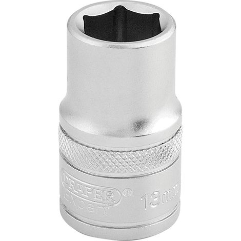 Draper 13mm 6-Point 1/2 Inch Drive Metric Socket in Micro Satin Chrome Finish (Model 16602) (1/5)