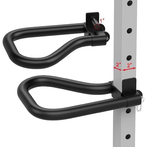 Fixation pour barre de dips pour rack de squat, poignées étroites et larges pour dips, rangées inversées, pompes, tractions australiennes (1/5)