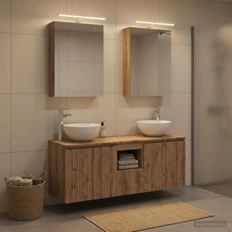 vidaXL Bathroom Cabinet Set 5 pcs Artisan Oak Engineered Wood (1/5)