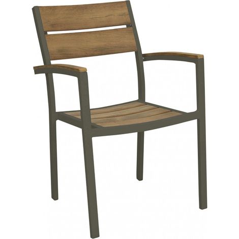 Poltrona Cayman 56x58x85 h cm in Alluminio Taupe (1/5)