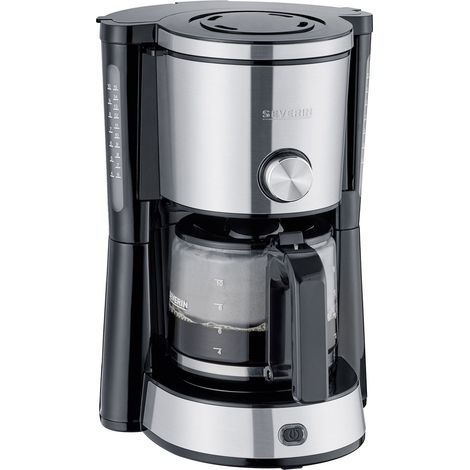 Severin KA 4825 "TYPE SWITCH" Kaffeemaschine Edelstahl, Schwarz Fassungsvermögen Tassen=10 Glaskann (1/5)