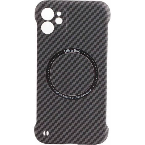 Coque de téléphone sans cadre magnétique charge sans fil ultra légère transparente coque protectrice noire pour iPhone 11 (1/5)