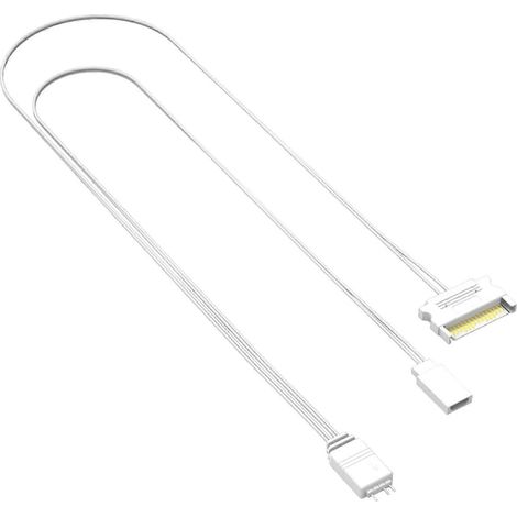 ARGB 5V 3-Pin Verlängerungskabel-Adapter für Lüfter-Hubs, Verteiler und Anschlüsse für Motherboards, Weiß (1/5)
