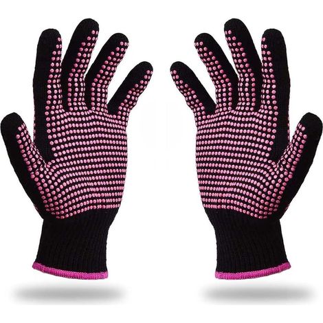 Hitzebeständige Handschuhe, flammhemmende Handschuhe, Küchenhandschuhe, Handschuhe zum Backen, Kochen und Grillen – schwarz