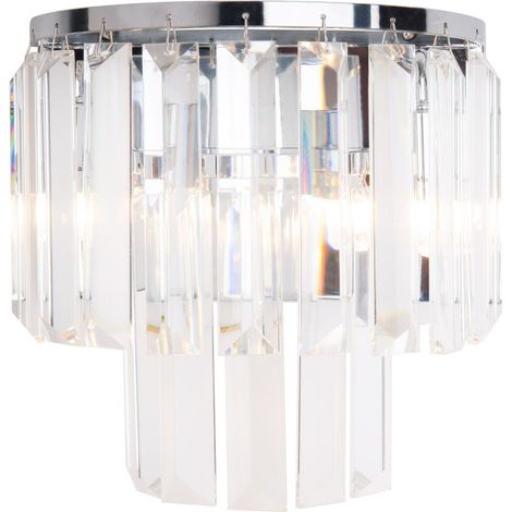 Applique Monaco anneau chrome cristal 2xG9 40W Maxlight (1/3)