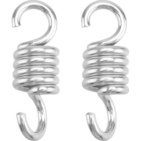 2 ressorts de suspension en acier inoxydable pour fauteuil suspendu et hamac, charge 200 kg (7 mm), fixation pour balançoire de porche, lot de 2 pièces (1/5)
