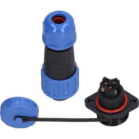 Wasserdichter 3-poliger Stromanschluss (Stecker/Buchse) für Computer – 250 V, 10 A (1/5)