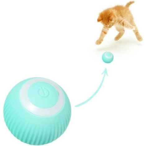 Jouet De Balle Interactif Intelligent Pour Chat,Balle Interactive Pour Chat Rechargeable Par Usb,Rotation Automatique A 360 (1/4)