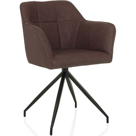 [GEBRAUCHT] B-Ware Hjh Living Polsterstuhl Stuhl Elverum Spu Kunstleder Esszimmerstuhl Dunkelbraun