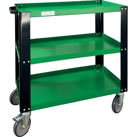 Carrello porta utensili 3 piani verde - nero GR05-VN DERBY