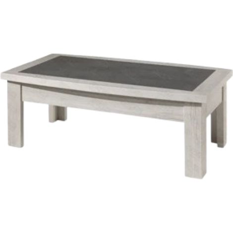 Table basse contemporaine rectangle chêne blanchi MELINDA (1/2)