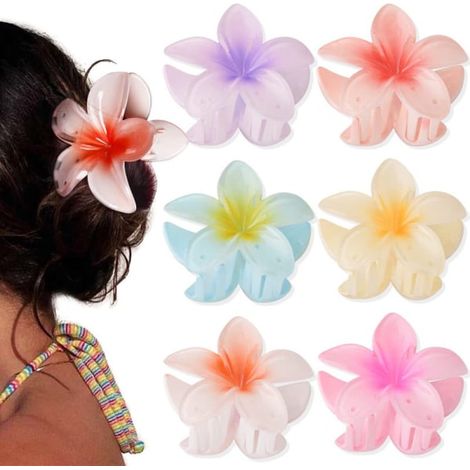 Lot de 6 pinces à cheveux antidérapantes en forme de fleur