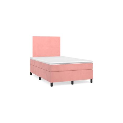 Sommier à lattes de lit avec matelas Rose 120x200 Velours (1/5)