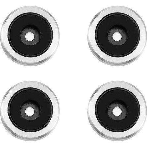 patins anti-vibrations pour amplificateur, en alliage d'aluminium, universels pour haut-parleurs-3X3CM-Black (1/4)