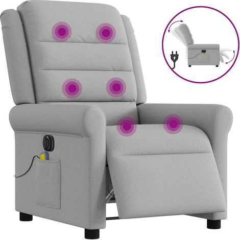 Massagesessel Elektrisch Wolkengrau Stoff