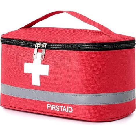 1 Pièces Trousse de Secours Vide, Étanche Sac de Médecine Portable, Trousse de Médecine Sac d'urgence de Grande Capacité, Sac de Rangement de Médicaments pour Maison, Bureau, Voyages (1/5)