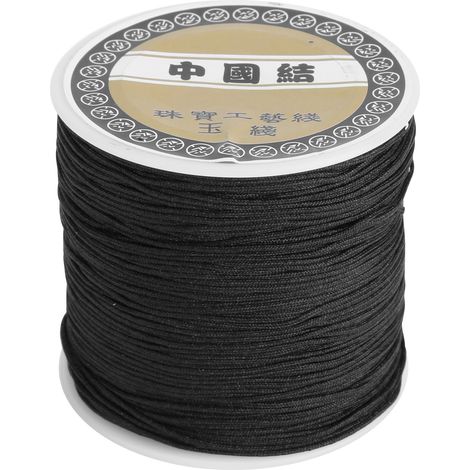 Nylon Satin Cord Mandala Crafts Rattail Trim Thread DIY Chinese Knotting Jewelry Making 0.8mm (1/5)