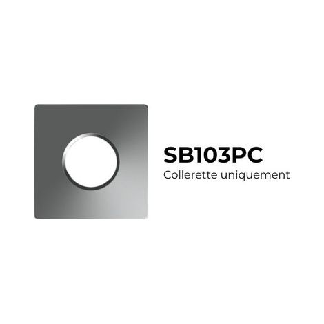 Collerette Chrome - Carrée magnétique pour TWO et CANIS - SB103PC - SOLUM