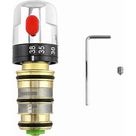 Mitigeur thermostatique, mitigeur de douche thermostatique, cartouche de mitigeur de douche en laiton (1/5)