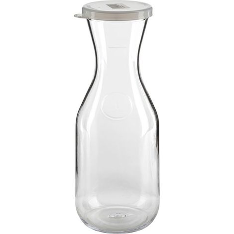 Carafe avec couvercle polycarbonate - h 24.8 cm - Transparent - Lot de 12 - Cambro