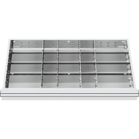 STIER Schubladeneinteilung Metalleinteilung BLH 75 mm Innenmaß 800x450 mm 20 Fächer