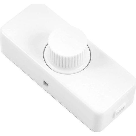 Interrupteur variateur intégré pour diodes électroluminescentes (DEL) avec bouton marche/arrêt et molette de commande pour ampoules DEL/incandescentes à intensité variable de 3 à 100 W. (1/5)