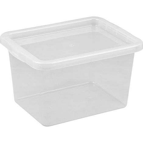 Scatola portaoggetti Plast-team basic box 20l impilabile coperchio clic