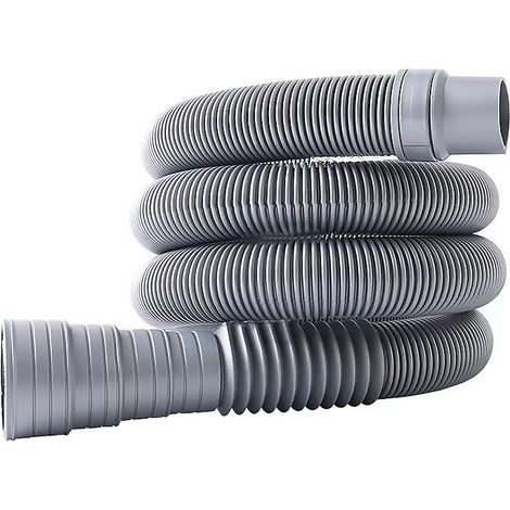 Tuyau de 3 mètres pour machine à laver avec tuyau de vidange, compatible avec les machines à laver et les lave-vaisselle. (1/4)