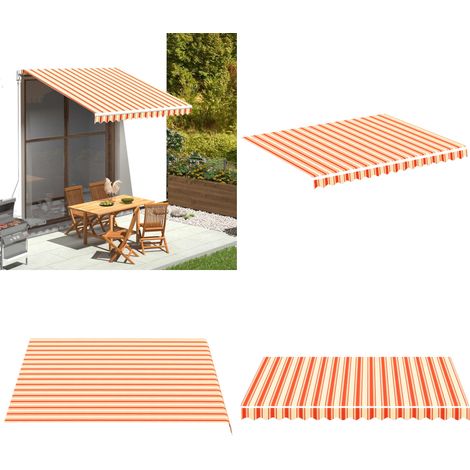 Markisenbespannung Gelb und Orange 3x2,5 m - Markisenstoff - Sonnenschutz - Outdoor Dekoration - Gartenbedarf - Markise - Home & Living (1/5)