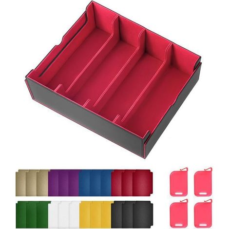 Boîte de Rangement de Cartes de Mise à Niveau, Étui de Pont TCG, Convient à Plus de 2400 Cartes à Pochette Simple pour, Yugioh, TCG, Cartes à Collectionner, Cartes de Sport C (1/5)