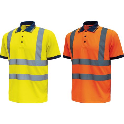 U-Power Neon Warnschutz Kurzarm-Poloshirt - Gelb -