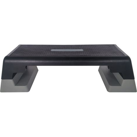 Piattaforma step fitness regolabile per aerobica, forza e core, polietilene grigio (1/5)