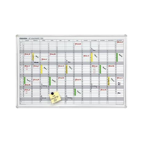 Jahresplaner JetKalender 703 90 x 60 cm (B x H) 12 Monate inkl. Tafelschreiber trocken abwischbar FineMarker feucht abwischbar 3 Haftmagnete (1/3)