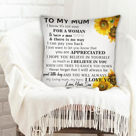 Housse de coussin décorative à la mode pour la maison à fermeture éclair invisible pour la Saint-Valentin, la Fête des Mères, anniversaire (1/5)