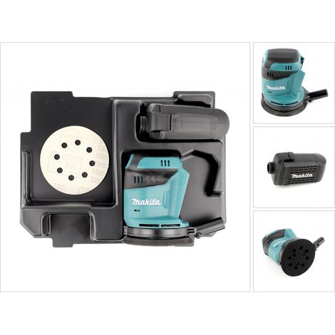 Makita DBO 180 ZE Lijadora rotorbital a batería 18V / 125mm + Plástico interior para Makpac - Sin batería, sin cargador, sin maletín incluidos (1/5)
