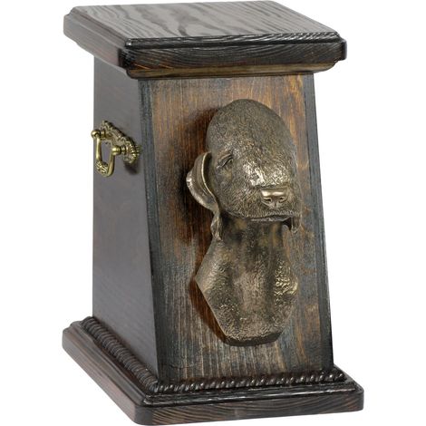 Bedlington Terrier, Rothbury Terrier – Urne für Hundeasche, elegante Urne mit Statuette, Gedenkurne mit Hundebüste von Art-Dog (1/5)