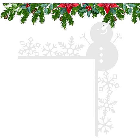 Décoration de porte de Noël – Décoration de coin de porte de Noël amusante – Cadre de porte de Noël pour coin de porte ou fenêtre (1/5)