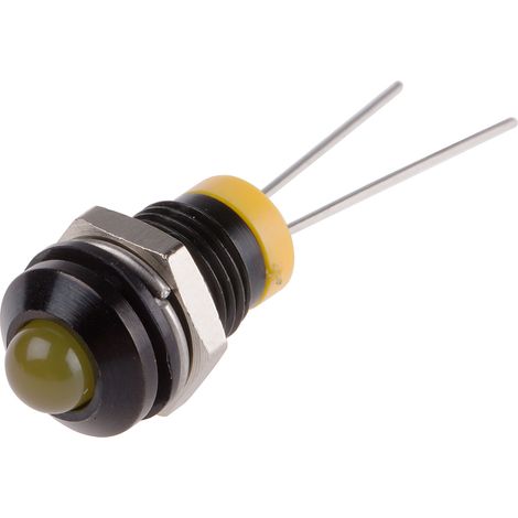Voyant LED lumineux Jaune RS PRO, dia. 8mm, 2V c.c., IP67 ( Prix pour 1 )