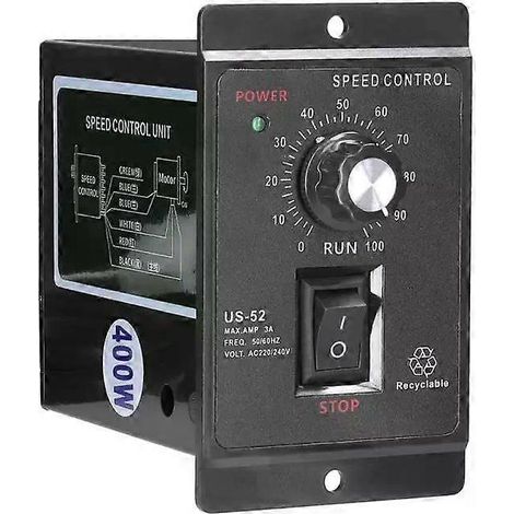 Online Store - Régulateur de vitesse US52 : efficace, haute qualité, format mini, facile à transporter, accessoires moteur, moniteur, durable et performant. (1/5)