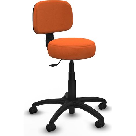 Silla Llanos giratorio bali naranja base poliamida 600 ruedas engomadas 50