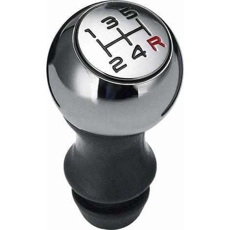 Pomello del cambio in alluminio a 5 velocità per 106 206 207 207 306 307 407 408 508 Argento + Numeri neri (1/5)