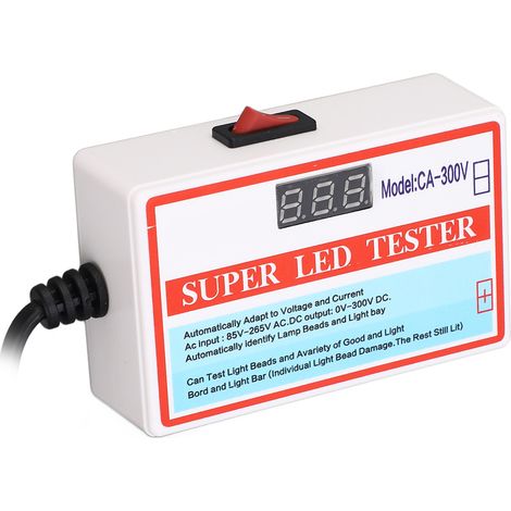 Boîtier de test LED haute luminosité pour rétroéclairage d'écran TV avec interrupteur, 85-265 V, 18 W, prise UE (1/5)